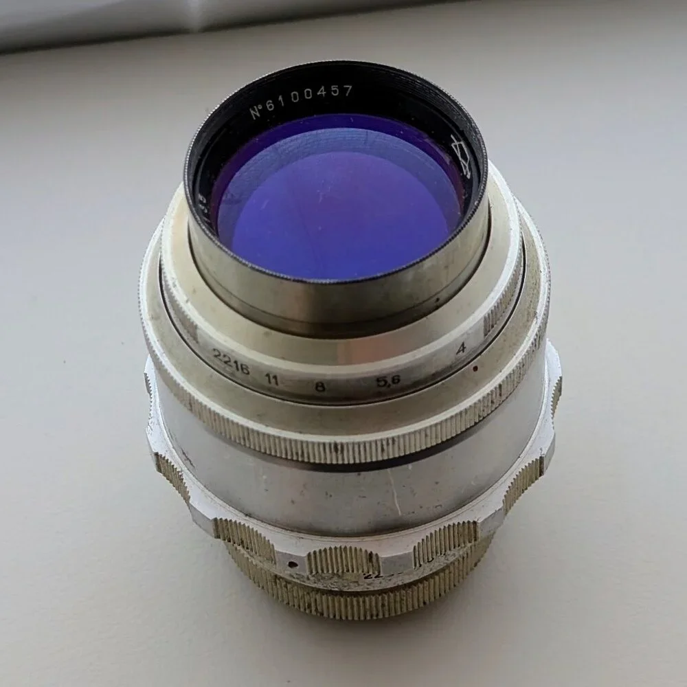 Vintage Russian Soviet USSR Jupiter-11 f4/135mm No. 6100457 Lens With Box